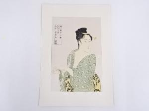喜多川歌麿　婦人相学十躰　浮気之相　手摺木版画